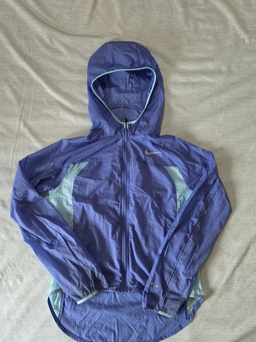 Nike Kids Purple and Light Blue Hooded Windbreaker